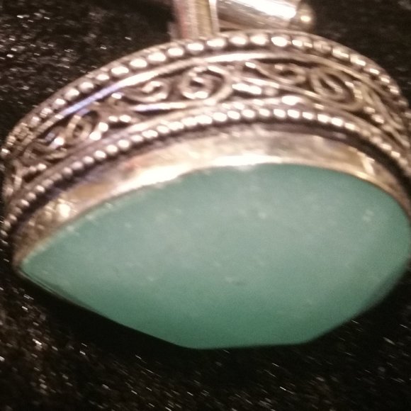 GENIUNE GEMSTONE CUFFLINKS IN SILVER - Picture 2 of 7